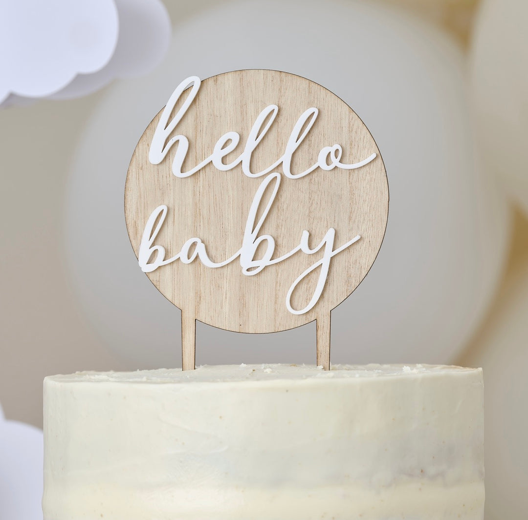 Ginger Ray Hello Baby Cake Topper