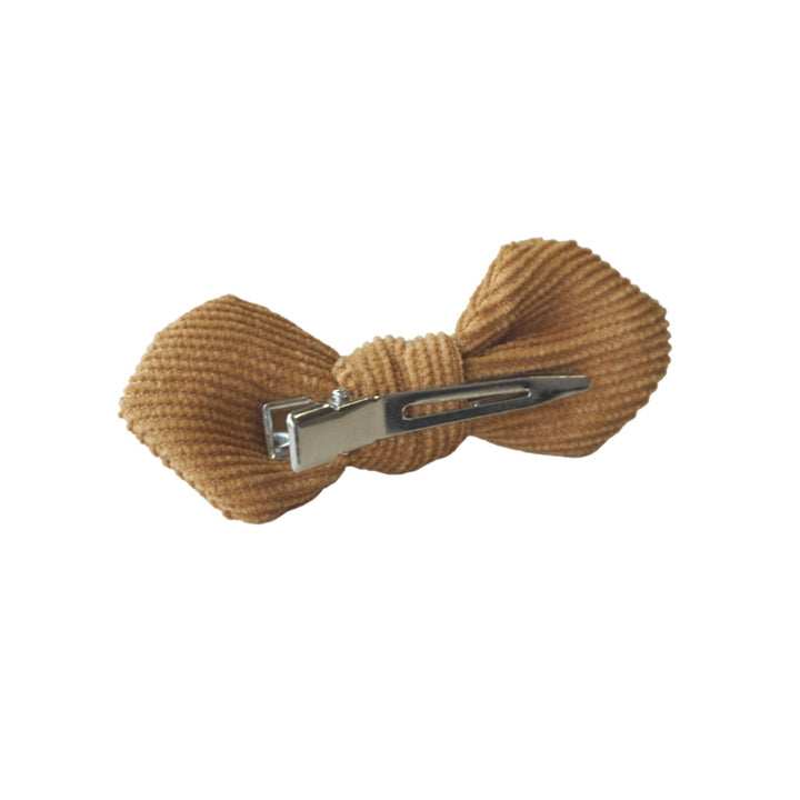 Corduroy Bow Clip | Mustard