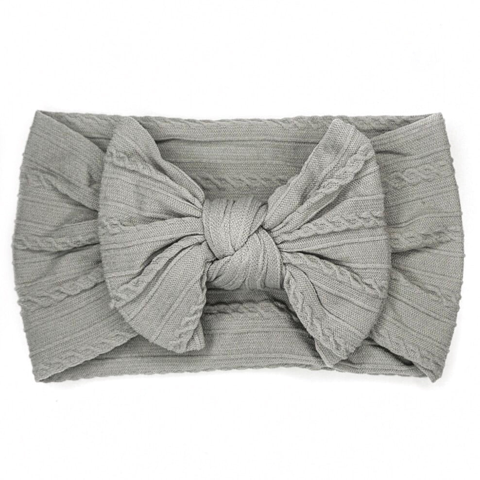 Grey Babygirl Cable Knit Headband