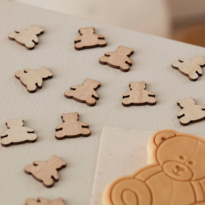 Ginger Ray Wooden Teddy Bear Baby Shower Confetti